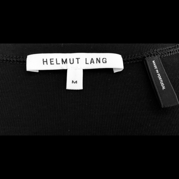 New Helmut Lang Black Long Sleeve Cut Out Top - Picture 5 of 6